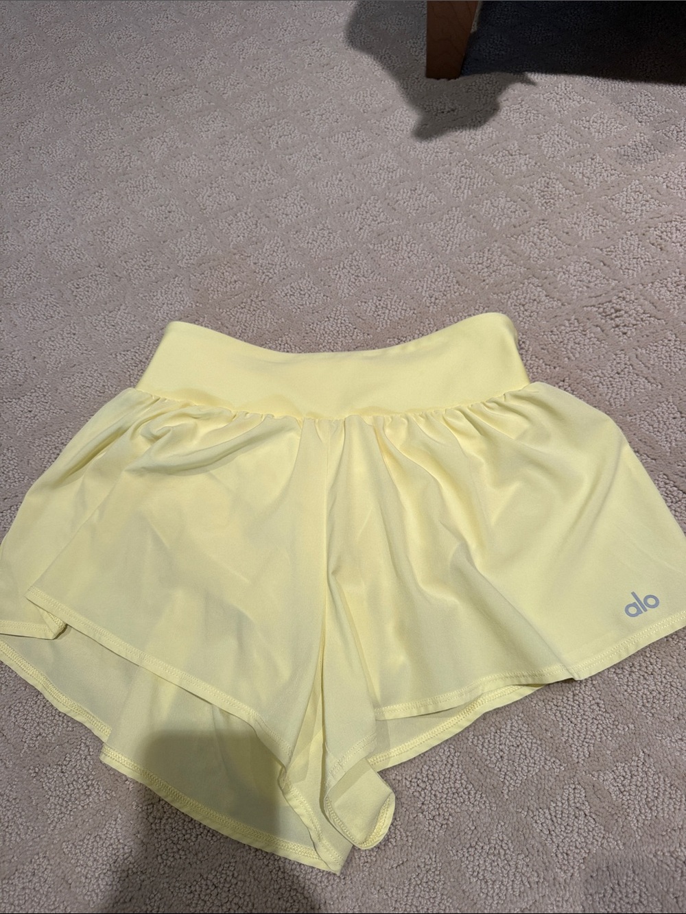 ALO pale yellow shorts-- XS